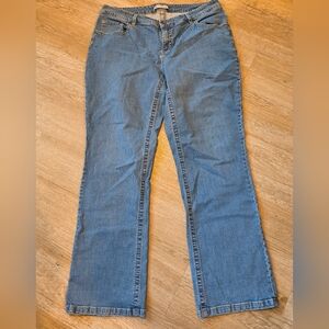 Lee Women's Secretly Slender Light Blue Boot Cut Flare Denim Jeans Plus Size18